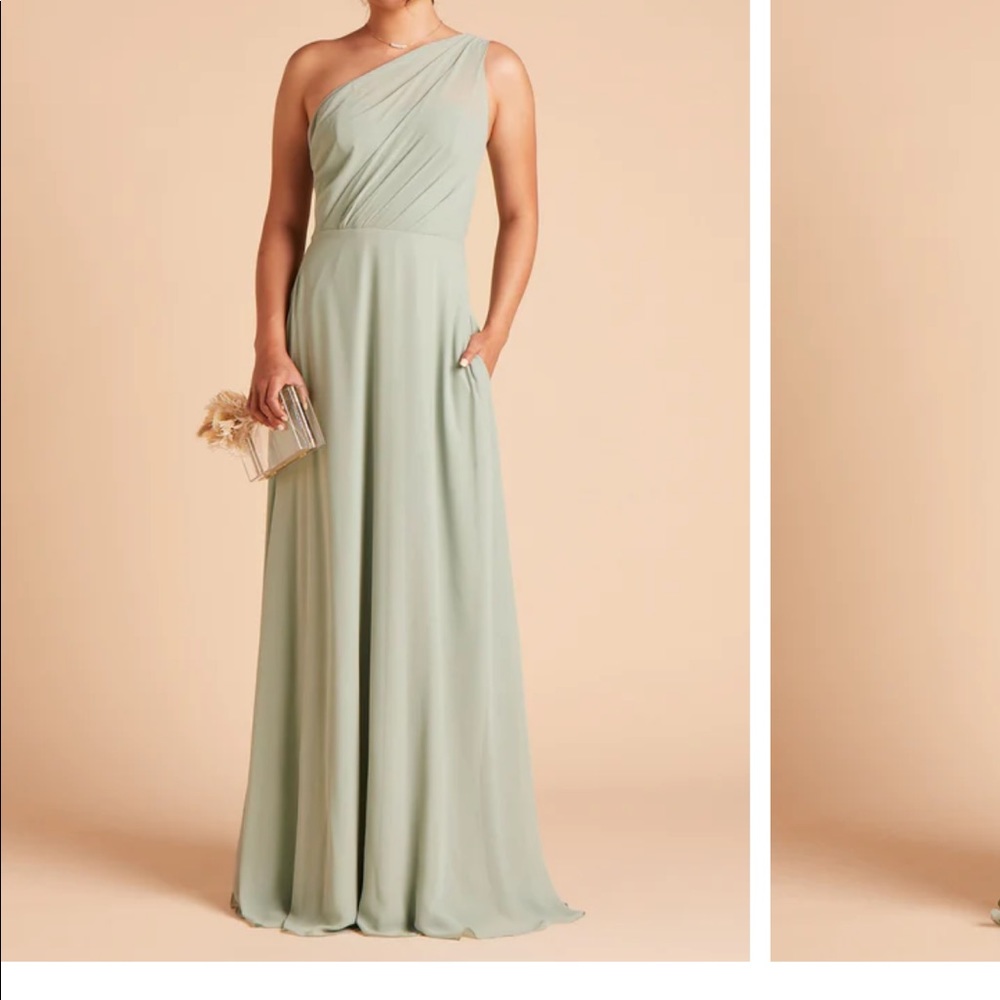 Buddy Grey Chiffon Kira Dress Sage